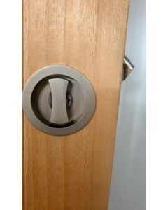 Porte Coulissant Atelier Noir vitre depoli H204 x L83 + Système à Galandage (sans kit finition)