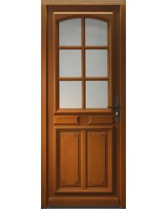 Porte d'entrée Bois vitrée, Marine, H,215xl,80 p,gauche Côtes Tableau
