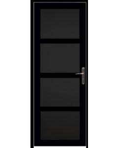 Bloc Porte Telia noir 4 panneaux H204 x L83 Poussant Gauche Cotes Tableau
