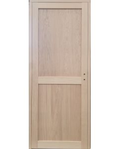 Bloc Porte Atelier 2 Panneaux chene H204 x L73 Poussant Gauche Côtes Tableau