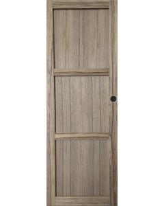 Porte Coulissante Frake 3 Panneaux H204 x L83 et 2 Coquilles Noir