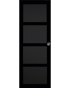 Porte Coulissante Telia noir 4 panneaux H204 x L73 et 2 Coquilles