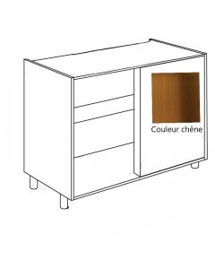 Caisson cuisine Angle 90° bas chene H 700 x L 800