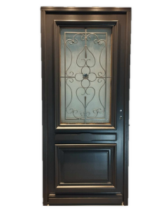 Porte d'entree Bois vitree, Candice RAL 7016, H,215xl,90 p,gauche Cotes Tableau