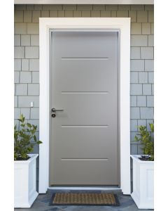 Porte d'entrée acier pleine, IZA Blanc, H,215xl,90 p, gauche Cotes Tableau