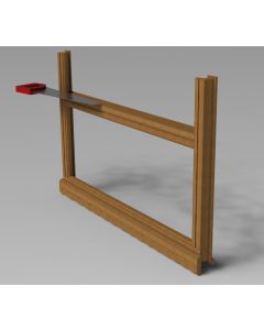 Imposte réglable en bois exotique largeur 80 dormant tradition