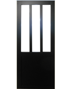 [JAMAIS UTILISE] Porte Coulissant Atelier Noir Vitrée H204 x L63 + 2 Coquilles GD MENUISERIES