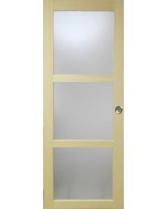 Porte Coulissante bois Ayous Vitrée H204 x L73 et 2 Coquilles