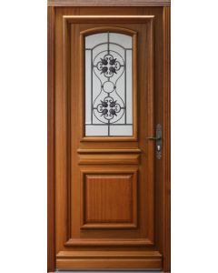 Porte d'entrée Bois vitrée, Tahi 4, H,215xl,90 p,gauche Côtes Tableau