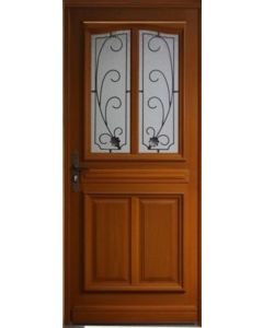 Porte d'entrée Bois vitrée, Mathis, H,200xl,90 p, droit Côtes Tableau