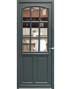 Porte d'entree Bois vitree, Alexa , gris RAL7016, H,215xl,90 p,gauche Cote Tableau