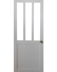 Porte Coulissante Atelier Blanc H204 x L93 et 2 Coquilles