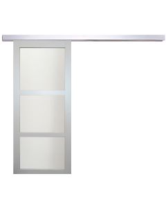 Porte Coulissante Greyria Gris Clair RAL7035 Vitree H204 x L93 + Rail Alu