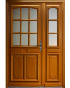 Porte d'entrée Tiercee Bois vitrée Marine H215 x L140 p,gauche Côtes Tableau