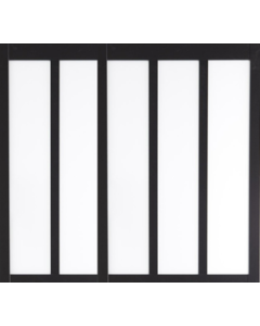 [JAMAIS UTILISE] Verriere Bois Mdf Noir 5 Vitrages Clairs H 1080 Mm X L 1820 Mm GD MENUISERIES