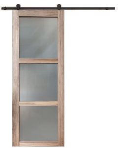 Porte Coulissante Frake vitree H204 x L73 + rail a roulette