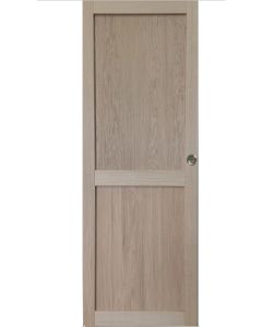 Porte Coulissante Atelier 2 Panneaux chene H204 x L73 et 2 Coquilles
