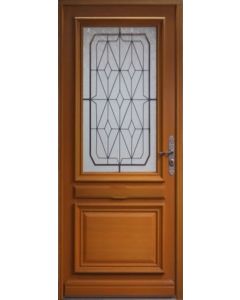 Porte d'entrée Bois vitrée, Anis, H,215xl,90 p,gauche Côtes Tableau