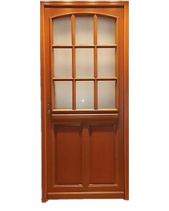 Porte d'entrée Bois vitrée, Alena, H,215xl,90 p, droit Côtes Tableau