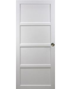 Porte Coulissante Tamera blanc 4 panneaux H204 x L93 et 2 Coquilles