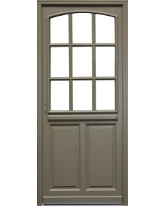 Porte d'entrée Bois vitrée, Ady , Vert RAL7002,, H,215xl,90 p, droit Cote Tableau