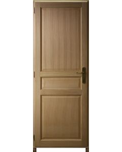 [JAMAIS UTILISE]Bloc porte plaque Chêne traverse droite L83 Poussant Droit GD MENUISERIES