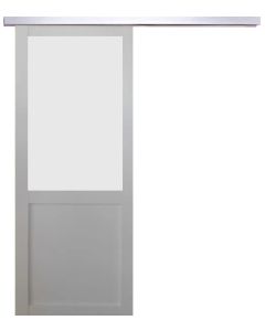 Porte Coulissante Athena Blanc H204 x L73 + Rail Alu