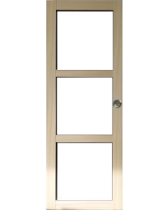 Porte Coulissante bois Ayous Vitrage transparent H204 x L73 et 2 Coquilles