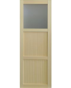 Porte Coulissante bois Ayous 2 Panneaux + 1 Vitrage H204 x L73