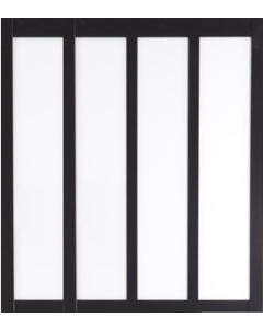 Verriere Bois Mdf Noir 4 Vitrages Clairs H1080 Mm x L1478 Mm