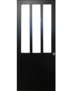 Porte Coulissant Atelier Noir H204 x L63 et 2 Coquilles