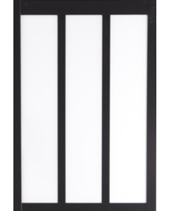 Verriere Bois Mdf Noir 3 Vitrages Clairs H1080 Mm x L1123Mm