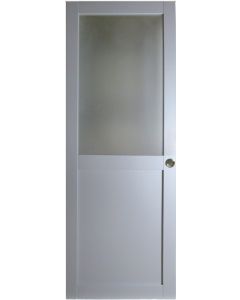 Porte Coulissante Athena RAL7035 Vitrée H204 x L73 et 2 Coquilles