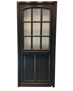 Porte d'entrée Bois vitrée, Alicia, gris RAL7016, H,215xl,90 p,gauche Cote Tableau