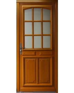 Porte d'entrée Bois vitrée, Marine, H,215xl,90 p, droit Côtes Tableau