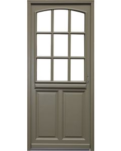 Porte d'entrée Bois vitrée, Ady , Vert RAL7002,, H,215xl,90  p,gauche  Cote Tableau