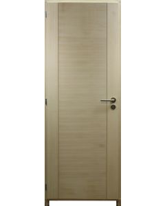 Bloc Porte Paulownia H204 x L73 Poussant Droite Cotes Tableau + Poignée