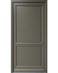 Porte d'entrée Bois Pleine, Elixir, Vert RAL7002, H,215xl,90 p,gauche Cote Tableau