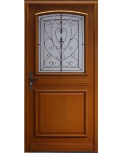 Porte d'entrée Bois vitrée, Carat, H,215xl,90 p, droit Côtes Tableau