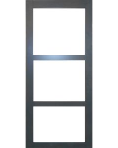 Porte Coulissante Blakeria Vitrage transparent RAL7016 H204 x L83 + Système à Galandage (sans kit finition)