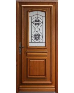 Porte d'entrée Bois vitrée, Tahi 4, H,215xl,90 Poussant droit Côtes Tableau