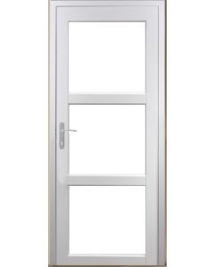 Bloc Porte Kenya Blanc Vitrage transparent H204 x L83 Poussant Droite Côtes Tableau