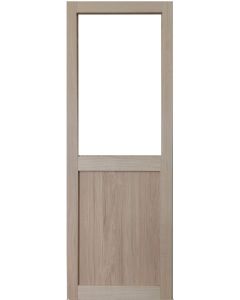 Porte Coulissante Atelier placage chene Vitrée H204 x L83
