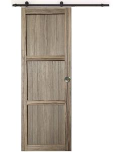 Porte Coulissante Frake 3 Panneaux H204 x L83 + rail a roulette + 2 coquilles