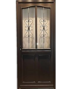 Porte d'entrée Bois vitrée, Sanna, H,215xl,90 p, droit Cote Tableau