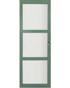 Porte Coulissante Vert Ral 6021 Vitrée H204 x L83 et 2 Coquilles