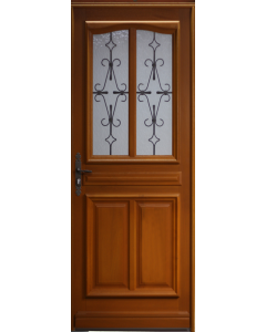 Porte d'entrée Bois vitrée, Perret, H,215xl,90 p, droit Côtes Tableau