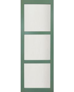 Porte Coulissante Vert Ral 6021 Vitrée H204 x L83