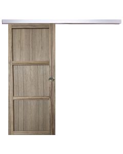 Porte Coulissante Frake 3 Panneaux H204 x L83 + rail alu et 2 coquilles