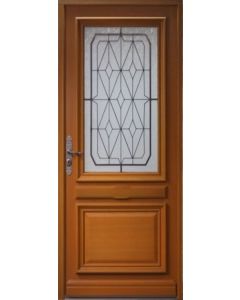 Porte d'entrée Bois vitrée, Anis, H,215xl,90 p, droit Côtes Tableau